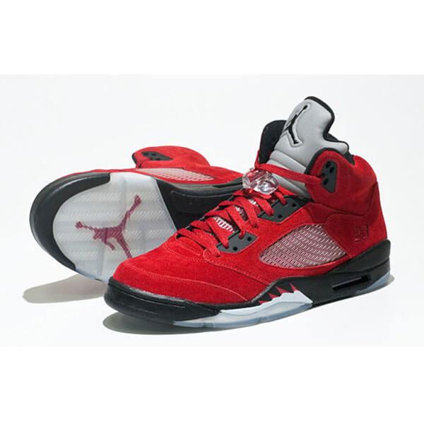 ナイキ エアジョーダン コピー 5 レトロ レイジング ブル レッド スエード【 Air Jordan】入手困難!! Air Jordan 5 Raging Bull Red 201017a23